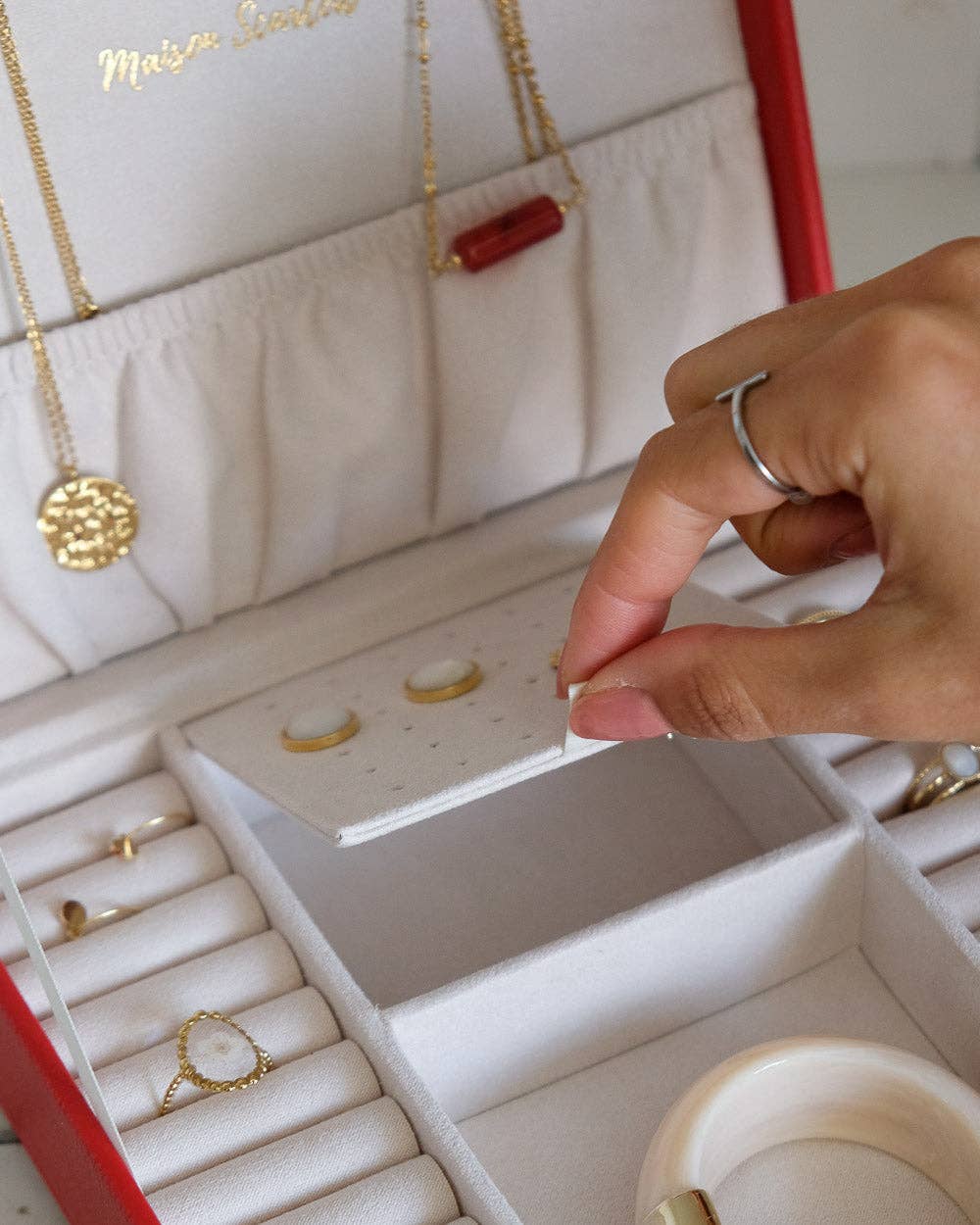 Maison Scarlett – Organizador/caixa de joias por atacado – Caixa de jóias Anne PU1