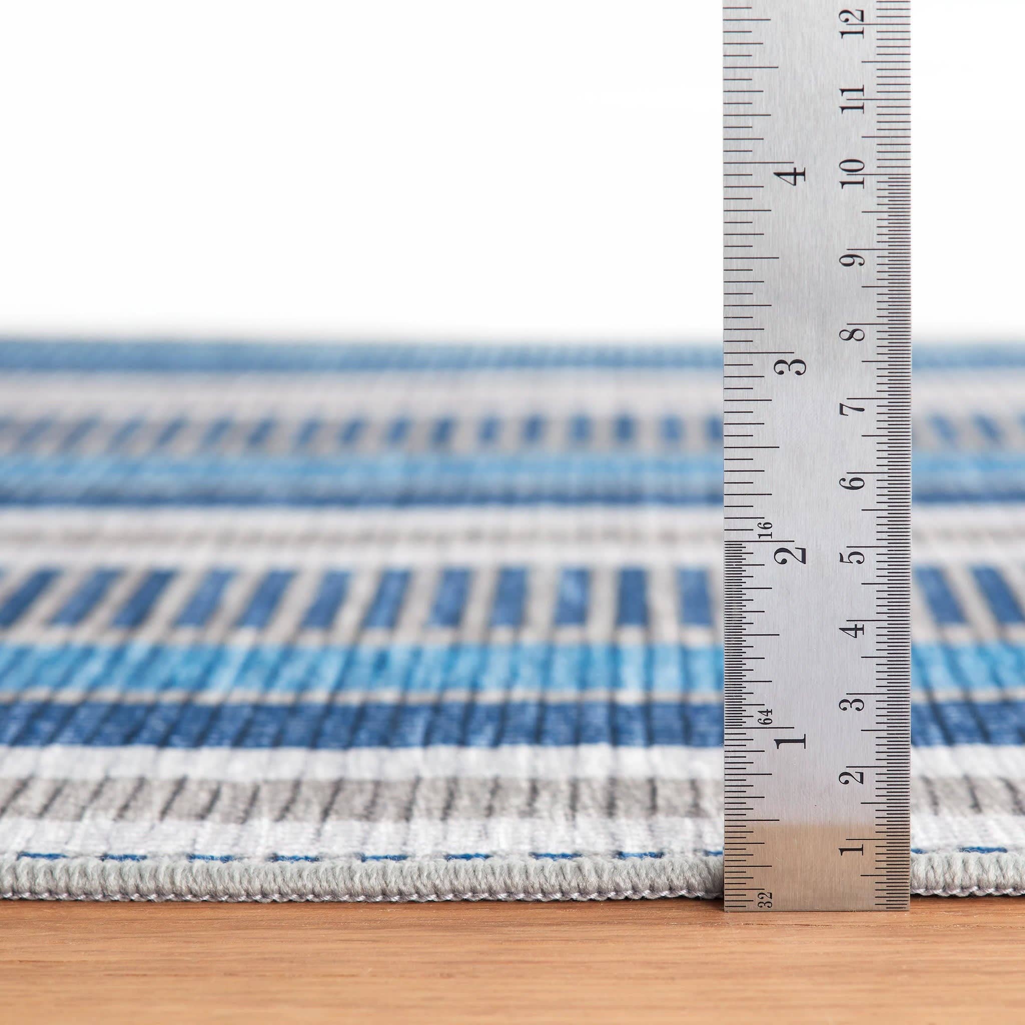 Annie Selke - Wholesale Area Rug - Always Greener Machine Washable Rug | Blue/Grey3