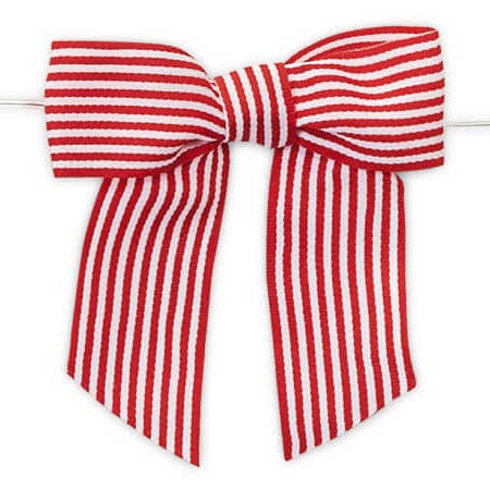 Nashville Wraps - Wholesale Bow - Gift Wrapping - Pre-Tied Striped Grosgrain Gift Bows