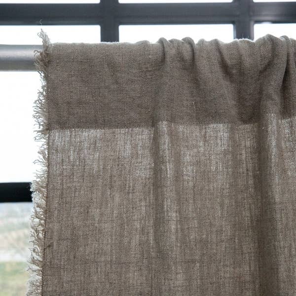 LinenMe – Großhandel Vorhang – Leinenvorhang Natural Terra mit Fransen4