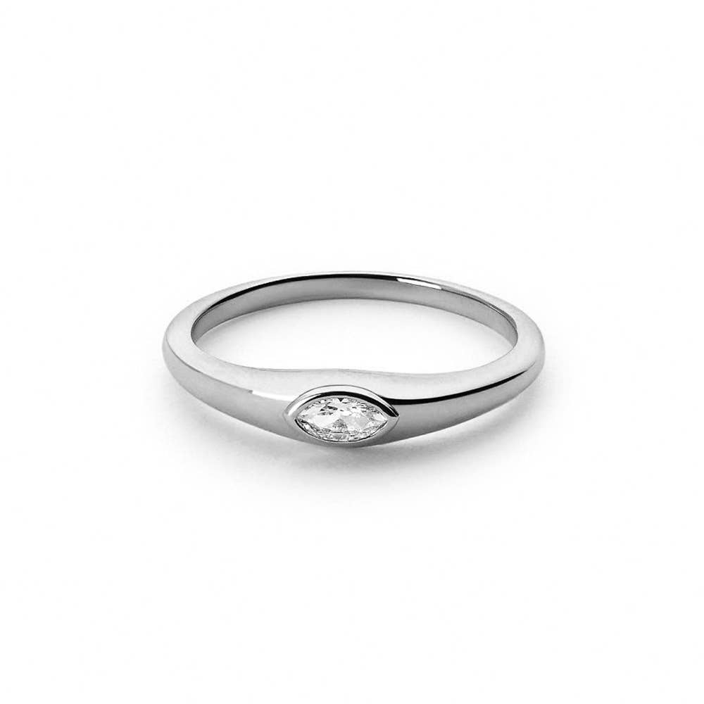 Gioiellin - S925 Silver Jewelry - Wholesale Single Stone/Solitaire Ring - 925 Sterling Silver Fashion Eye Zircon Ring0