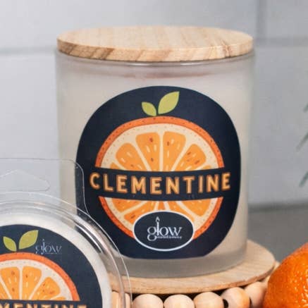 Clementine Sunspell Lather + Wick Gift Set | Coconut Wax Candle & Goat Milk Soap Ritual for wholesale by GLOW Lather + Wick