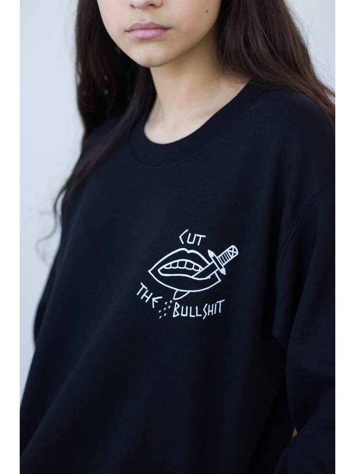 Slow Dog Designs - Wholesale Graphic Sweatshirt - Women's - CUT THE BULLSHIT Sweatshirt