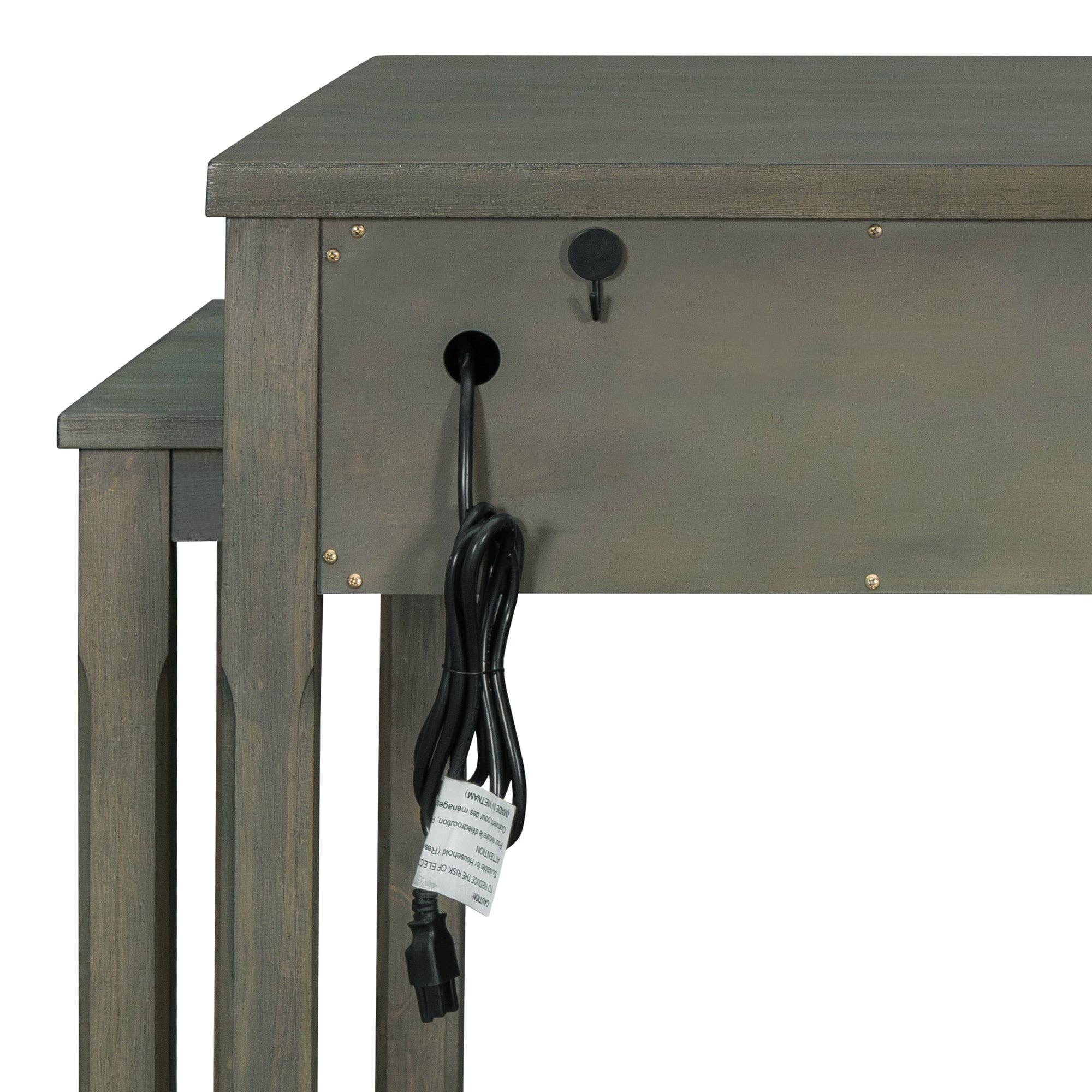 HOMYCASA DESIGN INC - Wholesale Kitchen Storage/Organizer - Extendable Kitchen Island with Power Outlets & Storage14