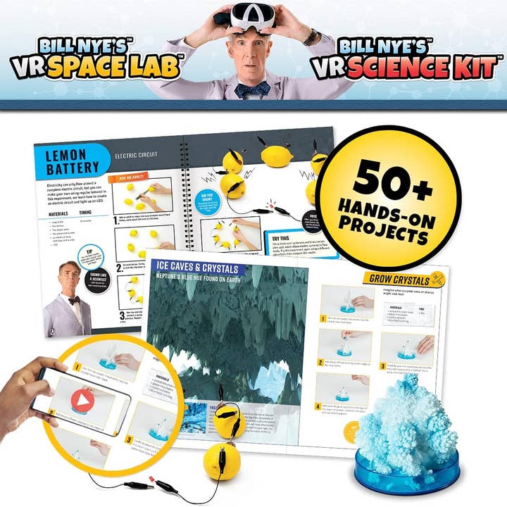 Abacus Brands, Inc. - Wholesale DIY Craft Kit - Kids - Bill Nye Bundle Pack - VR Space Lab & Science Kit