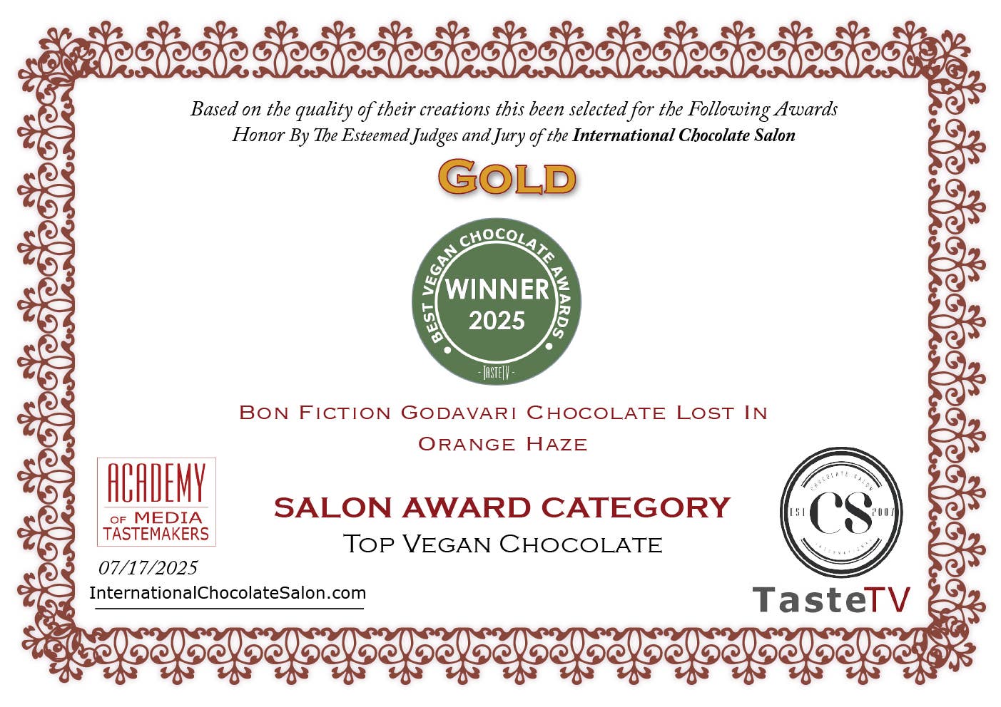 Bon Fiction - Wholesale Chocolate Bar - Lost In An Orange Haze -  64% Dark Orange  Cinnamon Chocolat6