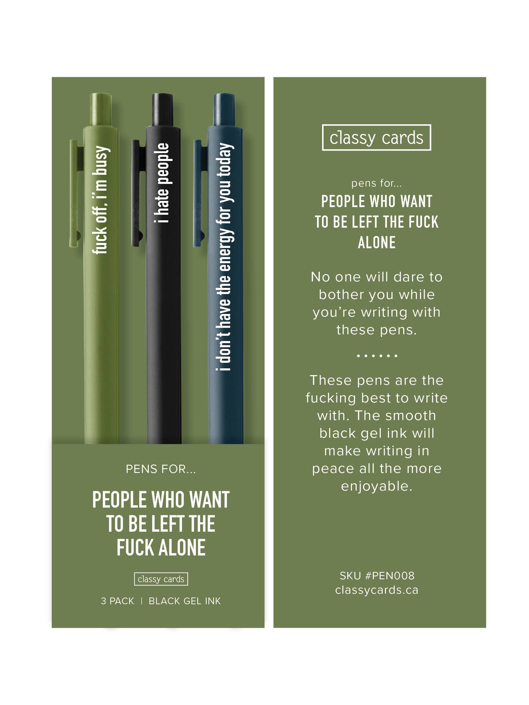 Classy Cards Creative – wholesale Pen – Left Alone Pens1