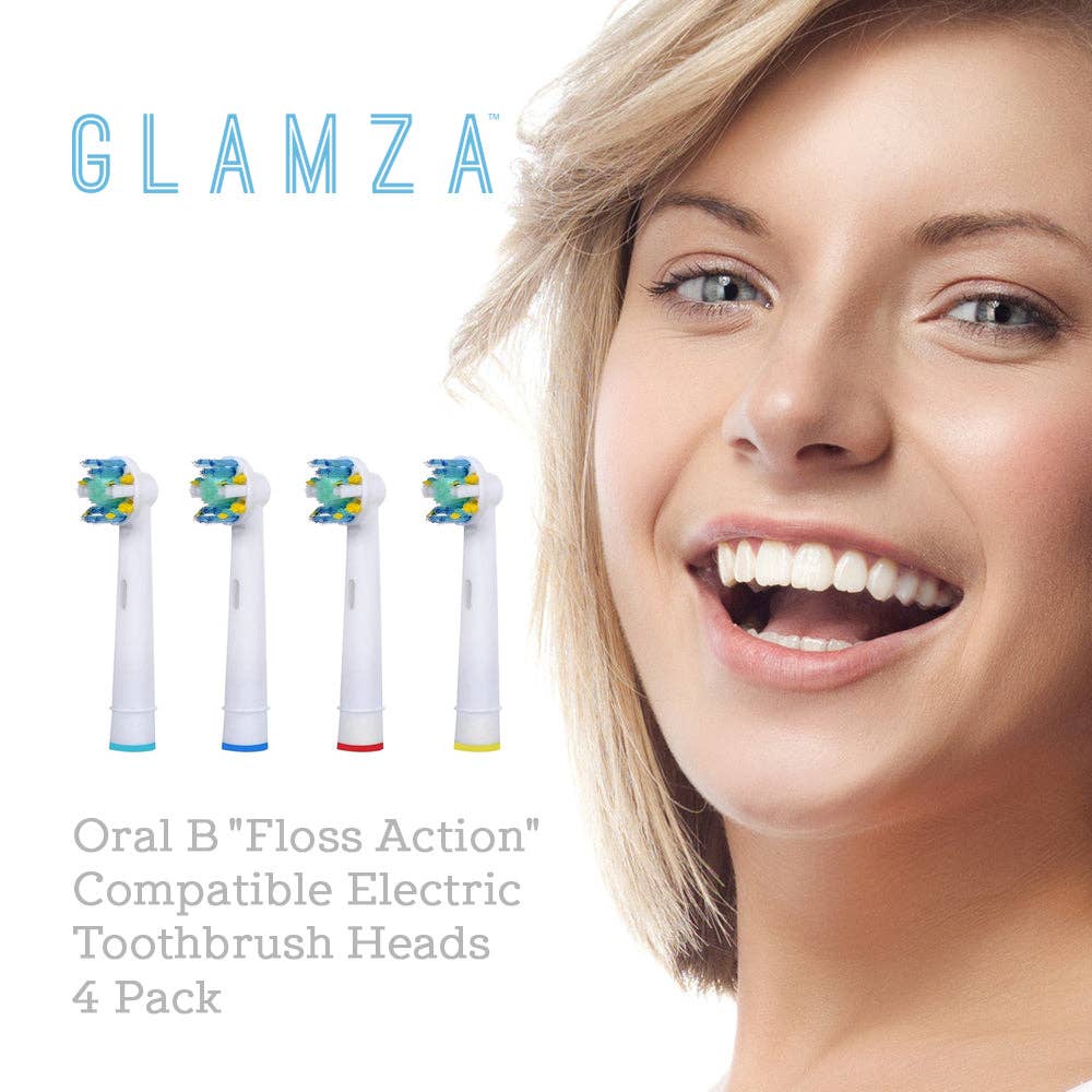 My Wholesale Warehouse – wholesale Toothbrush – Oral B "Floss Action" Compatible Electric Toothbrush Heads 4 Pack0