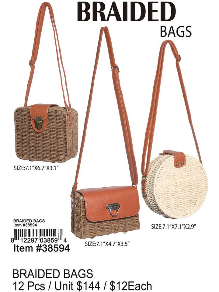 Bolsos trenzados. para venta al por mayor de Puka Creations