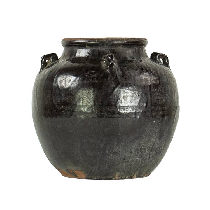 Blue Ocean Traders - Wholesale Plant Pot - Glazed 4 Handle Pot, Large