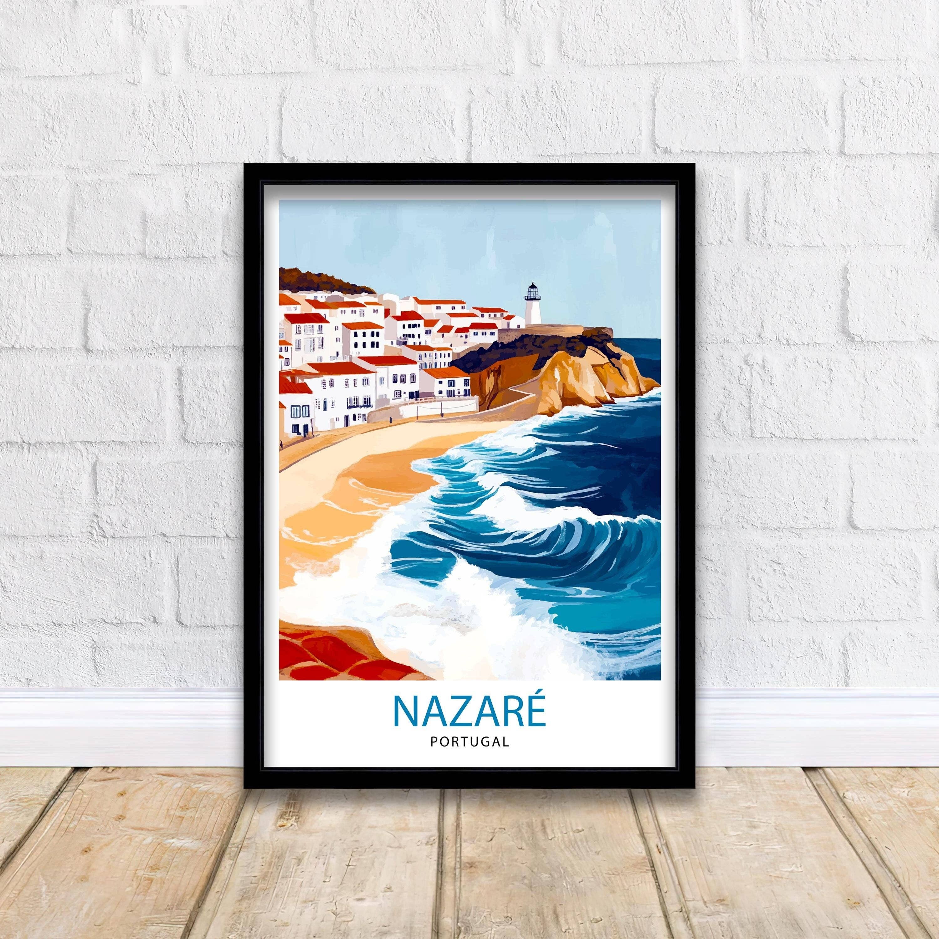 InkNPrintz – wholesale Art print – Nazare Portugal Travel Poster