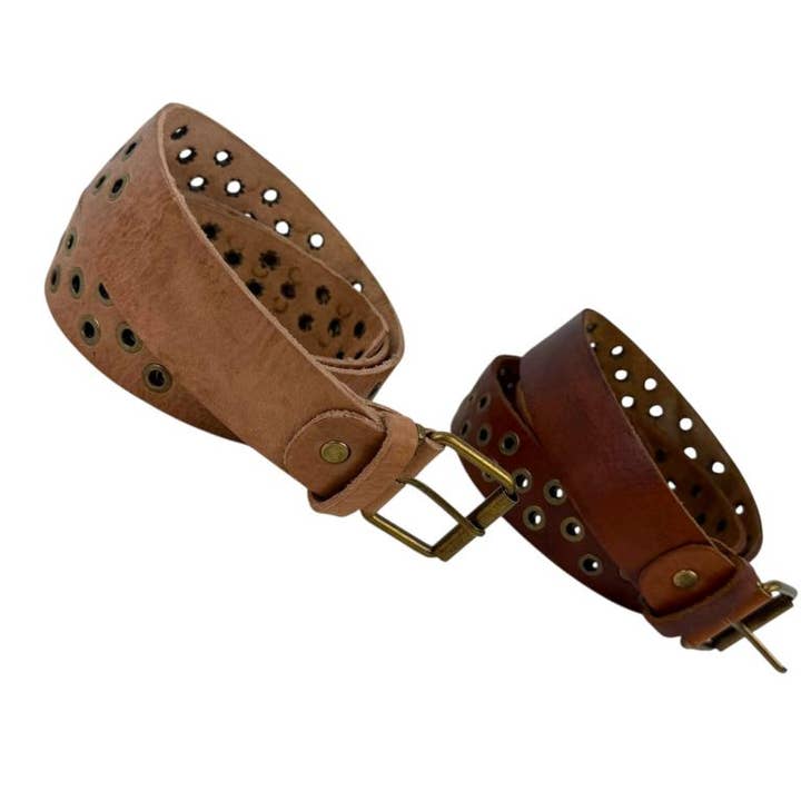 Chenson & Gorett - Wholesale Belt - Women's - Exclusive Handmade Leather Belt with Holes CINTU-TH2