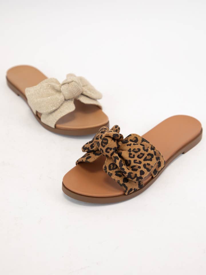 CCOCCI - Wholesale Sandals - Women's - WRITER BOW ON THE CUT-OUT UPPER SLIP-ON SANDALS