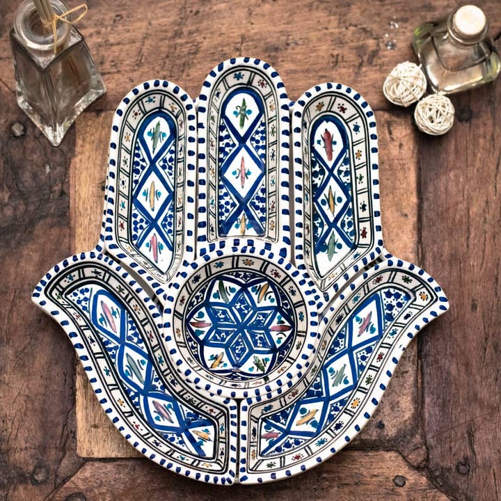 Set para servir tapas con patatas fritas y salsas para aperitivo, color azul para venta al por mayor de Ecozyna