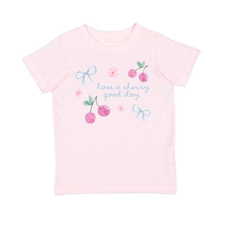 Cherry Good Day Short Sleeve T-Shirt - Kids Spring Clothing for wholesale by Sweet Wink