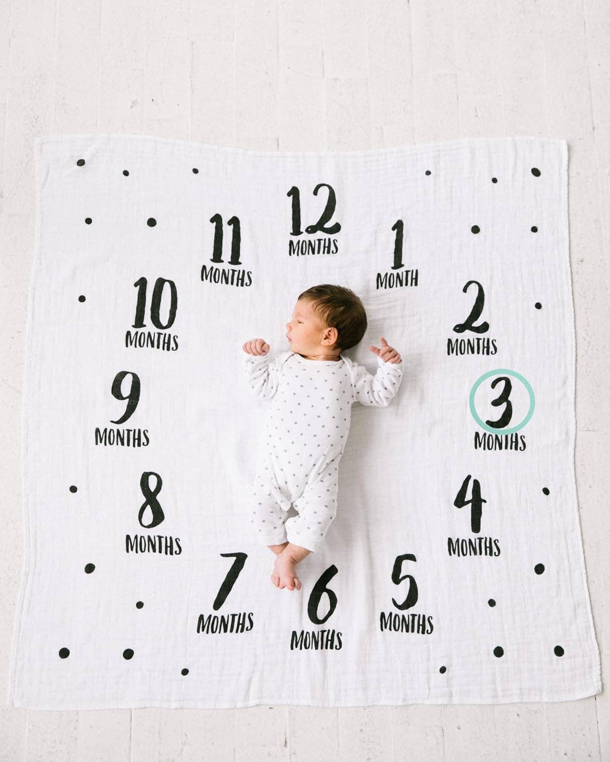 Pearhead - Wholesale Milestone Blanket - Kids & Baby - Watch Me Grow Milestone Blanket, Black & White2