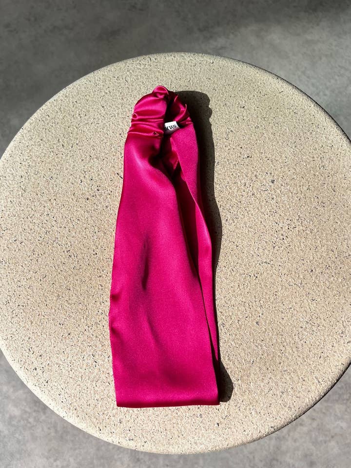 Satin Headband - Fuschia pink for wholesale by SYLKI