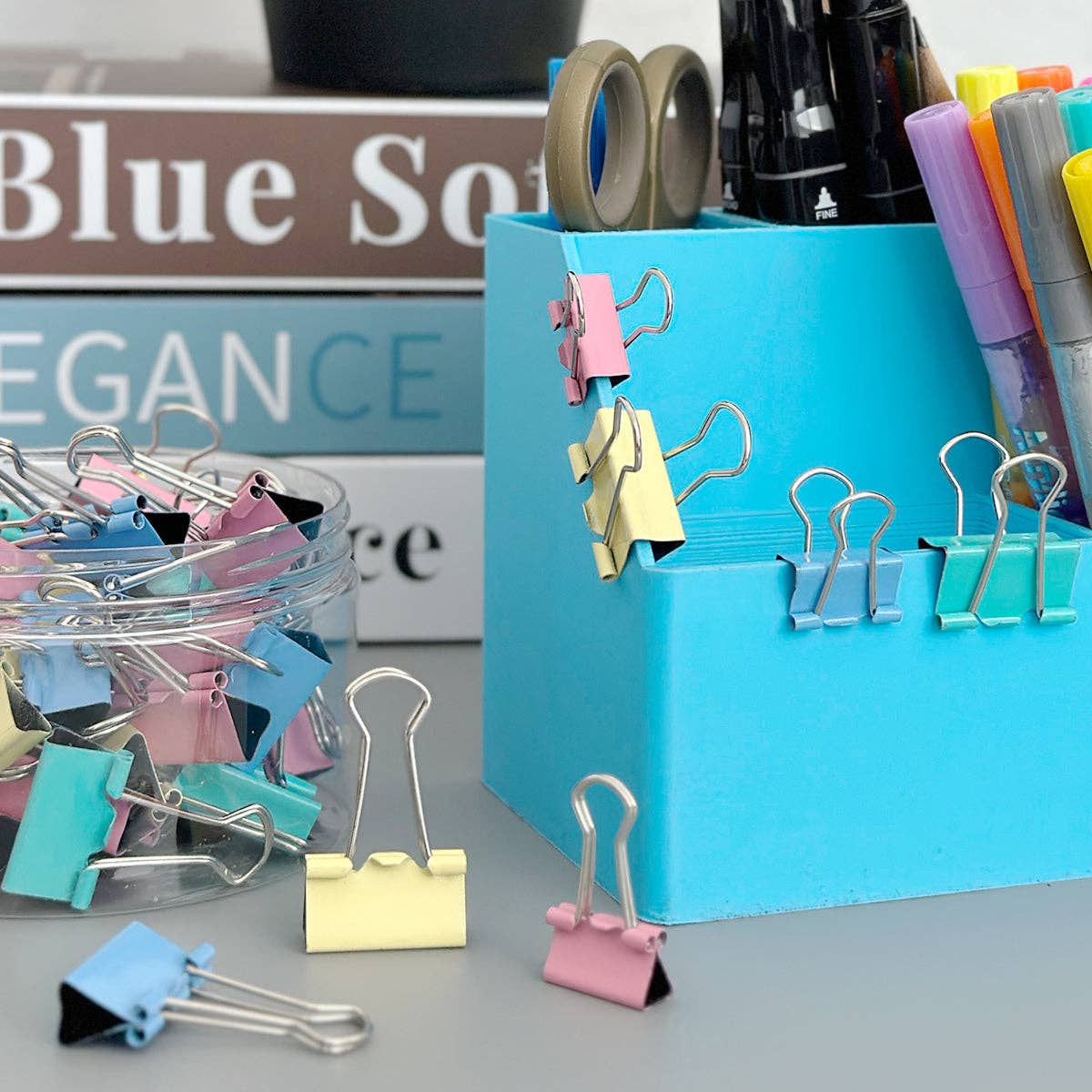 Wrapables.com - Wholesale Binderclip - Wrapables Multicolor Binder Clips for Office, Paper Clamps5