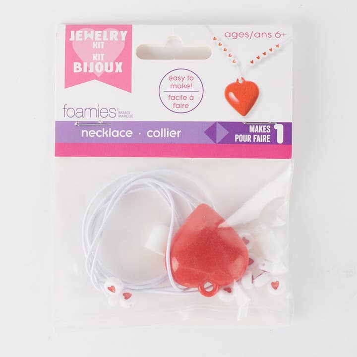 Kit de bricolage DIY collier pendentif cœur en mousse de la Saint-Valentin pour la vente par Factory Direct Craft