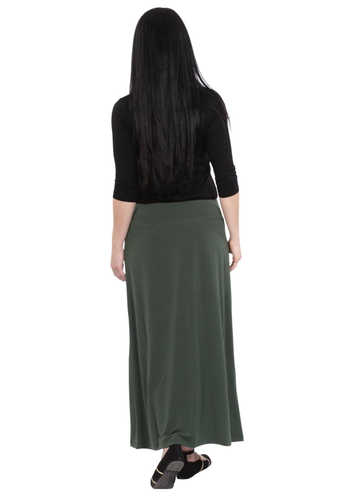 Kosher Casual – wholesale Skirt – Women’s – Classic Maxi Length Modest Stretch Pencil Skirt with Subtle Sheen6