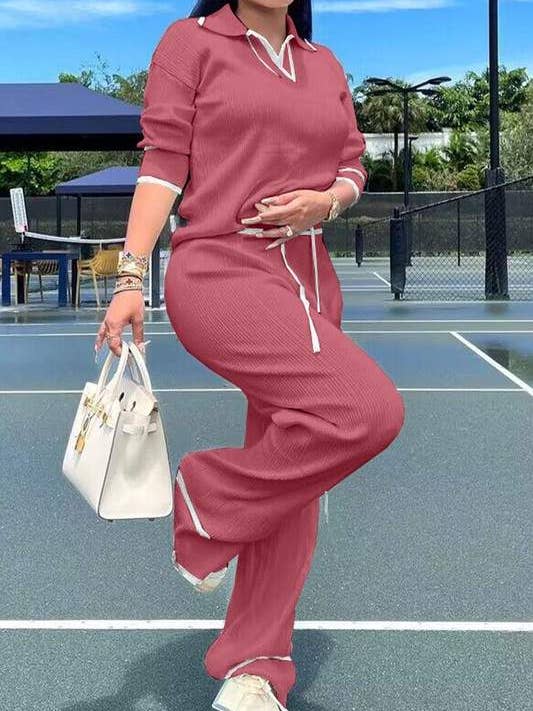 Fashion Combination - Wholesale Top & Skirt Set - Women's - knitted shirt and pants set