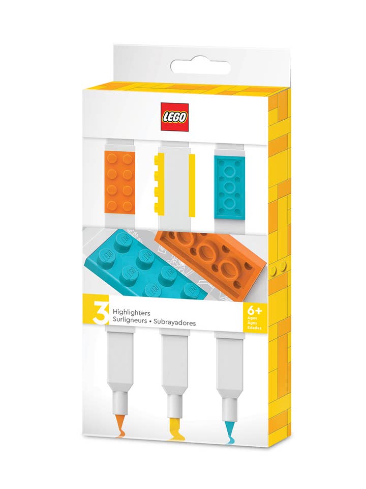 Resaltadores LEGO - Set de 3 colores en empaque de regalo para venta al por mayor de Joy Toy