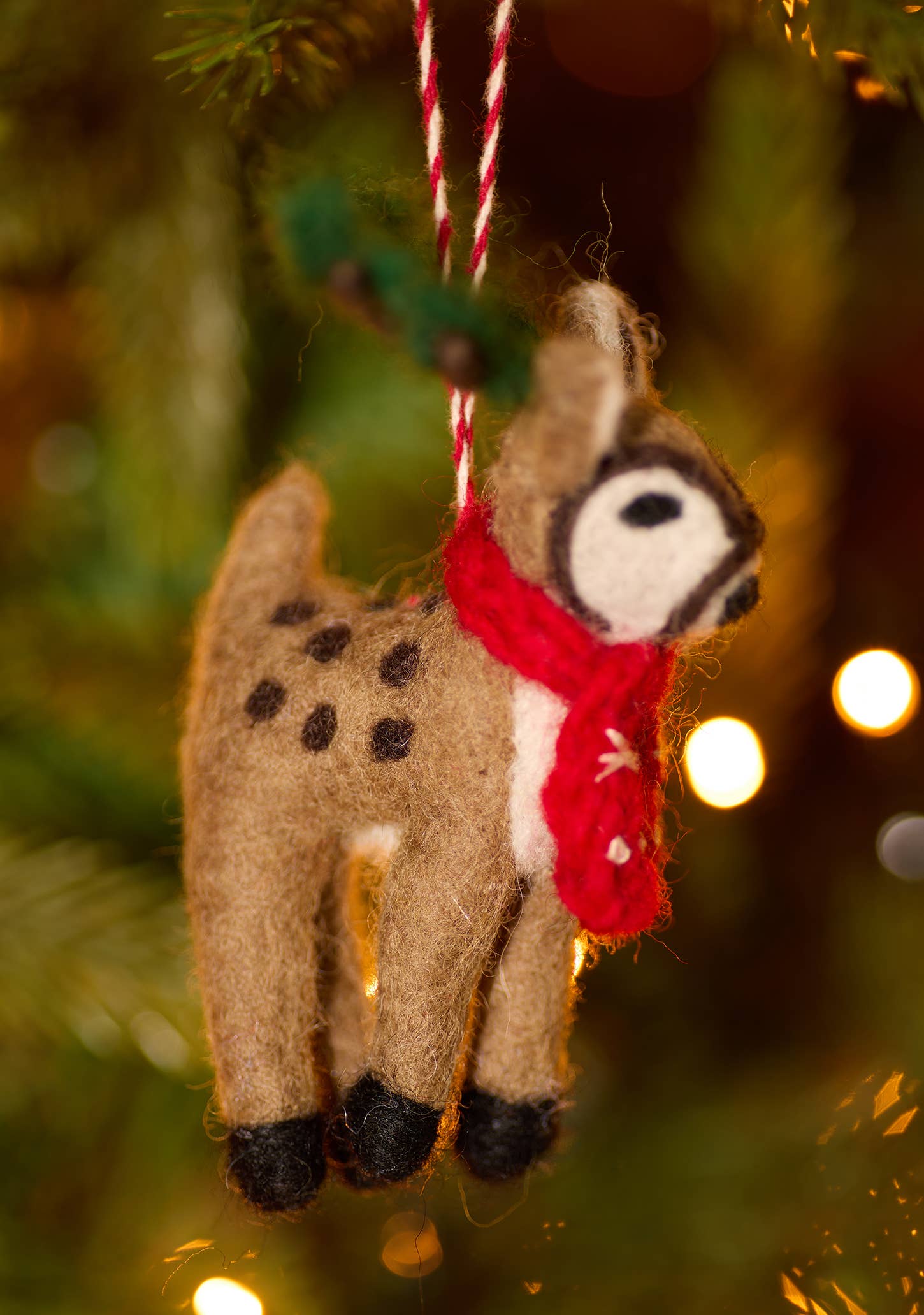 Namaste - Wholesale Christmas Decoration - Embroidered Felt Reindeer Decoration3