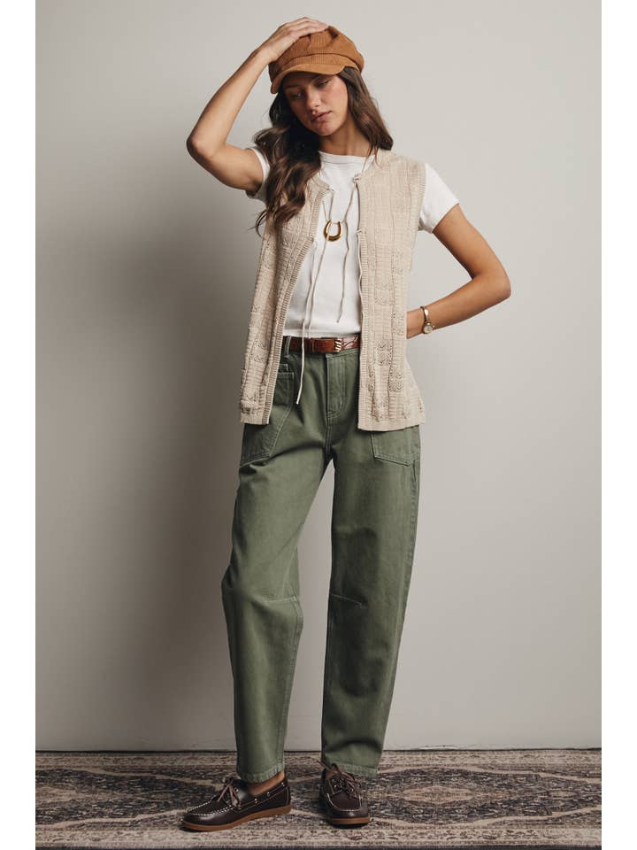 Forte - Wholesale Jeans - Women's - High Rise Barrel Utility Jeans FP0004 8