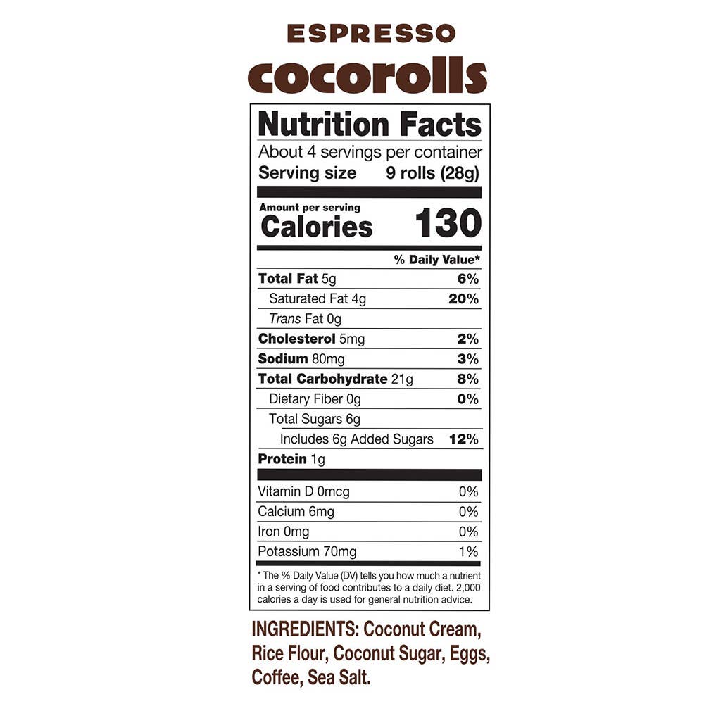 Sun Tropics - Vendita all'ingrosso Biscotti - Sun Tropics CocoRolls Espresso, 6 - 4,0 once1