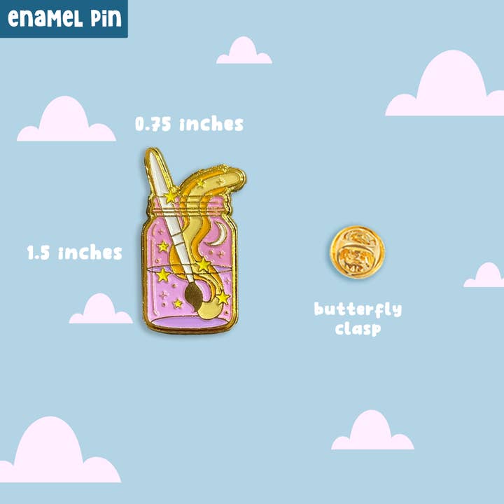 Neha Lee Designs - Wholesale Lapel Pin/Button - Magic Potion Paintbrush Enamel Pin, Gift for Creative Minds5