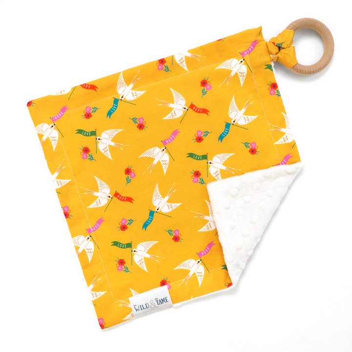 Hope and Love Teething Comforter for wholesale by The Wild and the Tame