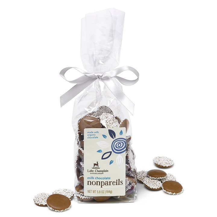 Nonpareil Gift Bag, Milk Chocolate, Organic for wholesale by Lake Champlain Chocolates
