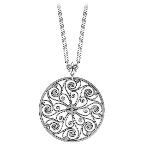 Markedshal på dobbeltkæde med Angel Fleur de Lis Bail for engroshandel hos G2 Silver