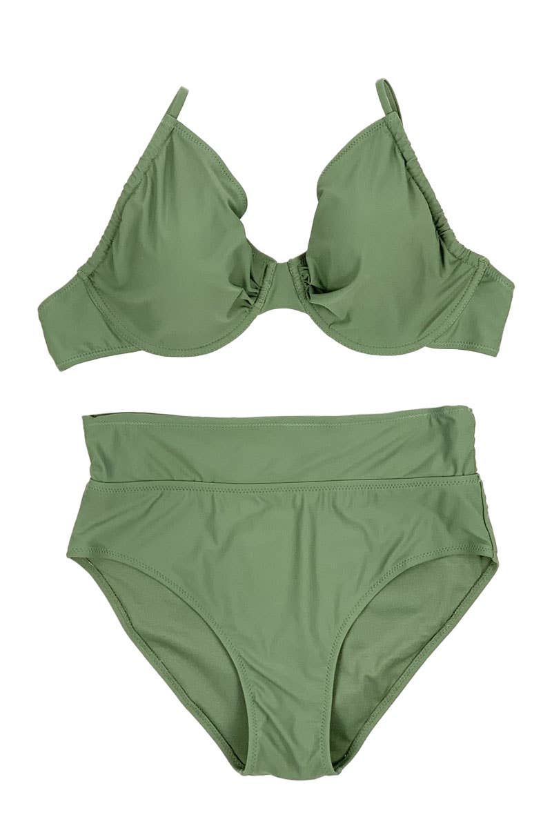 Belle Com'Elle - Venta al por mayor Traje de baño de dos piezas - Mujer - Traje de baño de bikini de cintura alta de talla grande/SY23380