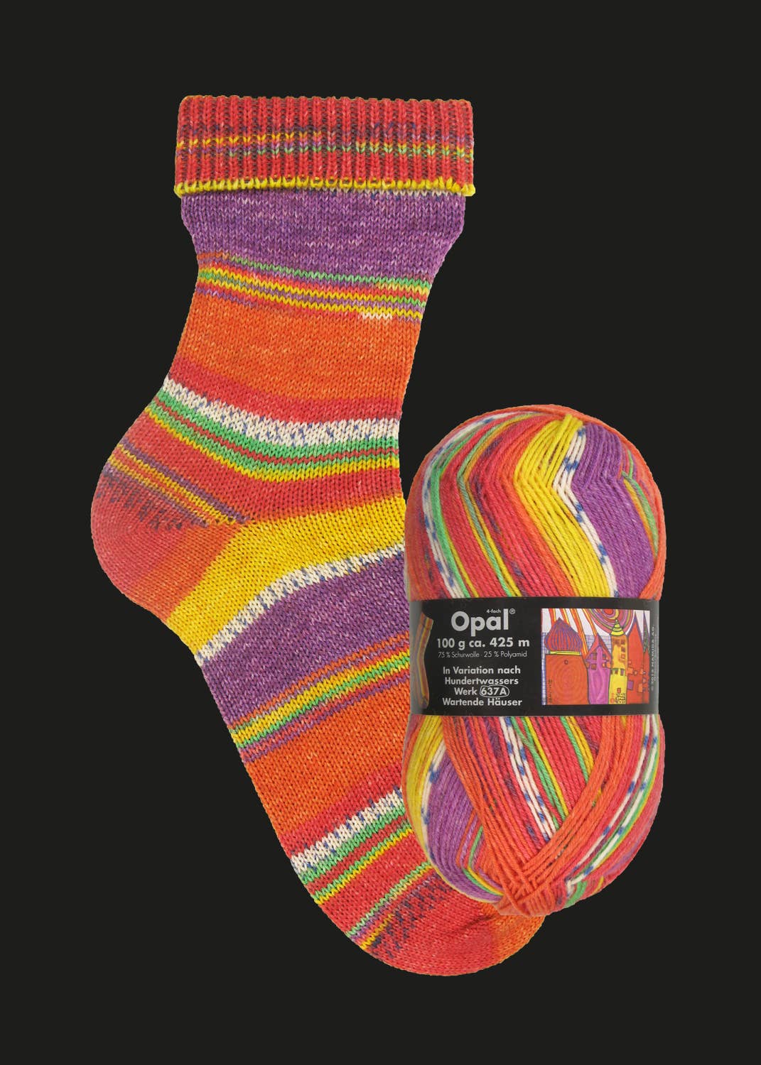SCHULANA - Wholesale Yarn - OPAL sock yarn after Hundertwasser 4-ply4