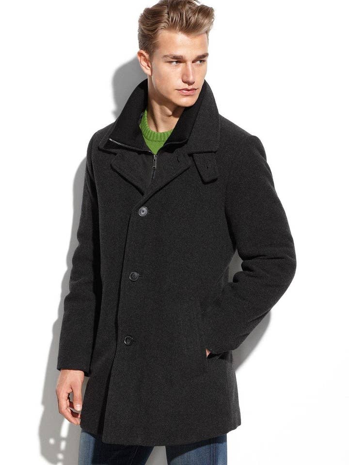 Coleman Wool-Blend Overcoat - Charcoal for wholesale by Alberto Nardoni