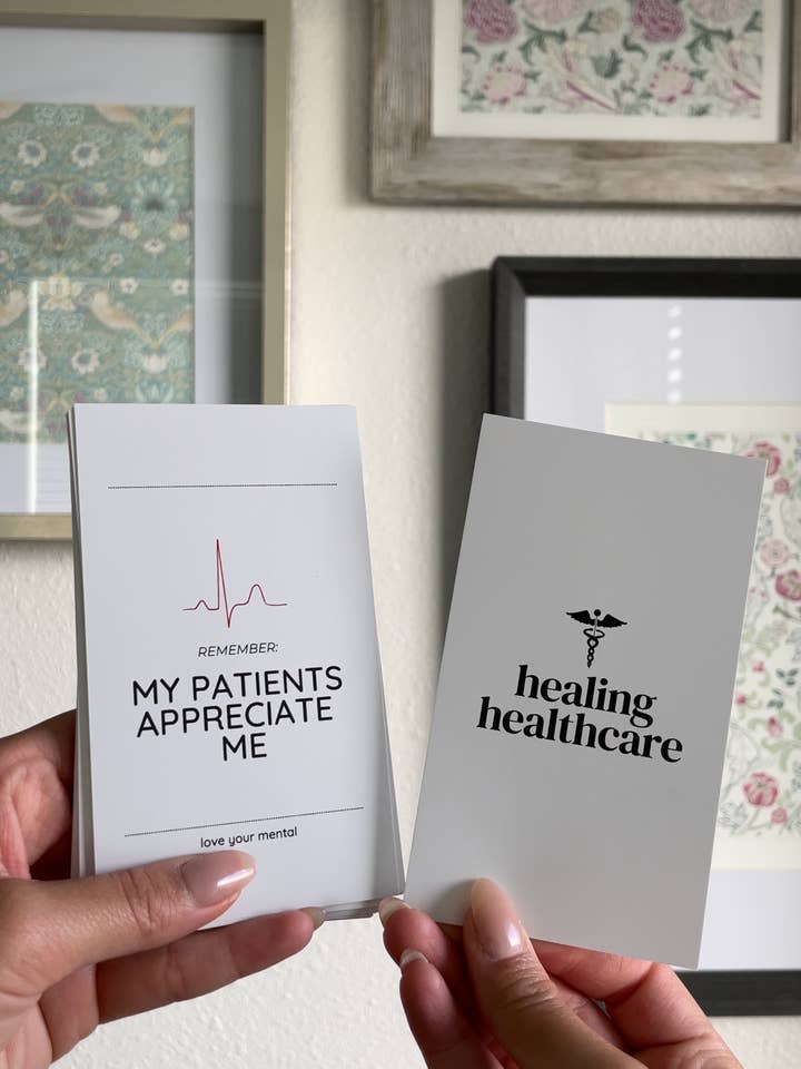 Cartes d'affirmation en matière de soins de santé pour la vente par Love Your Mental