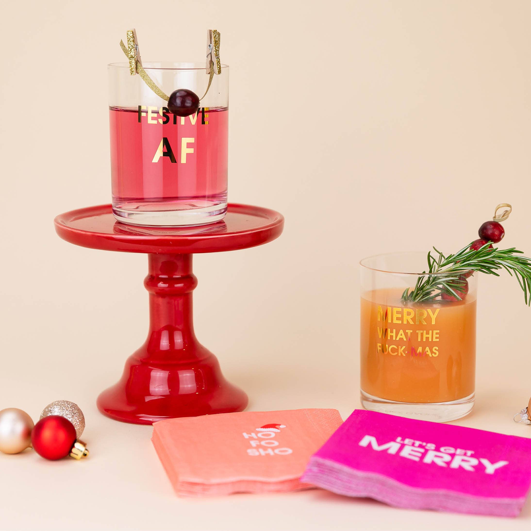 Chez Gagné – Engroshandel Engangsserviet – Ho Fo Sho - Sjove Ferie Cocktailservietter3