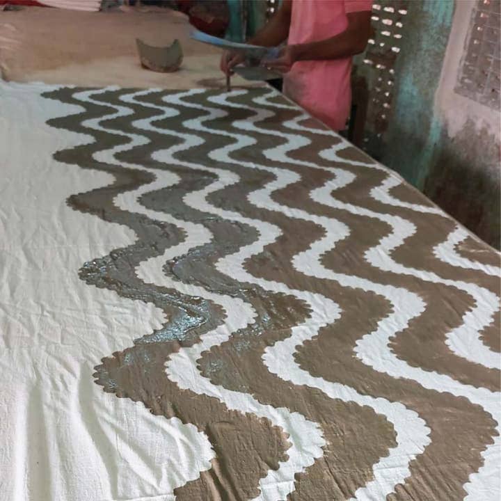 Ichcha - Wholesale Table Runner - Block Printed Organic Cotton Table Runner - Golden Rays6