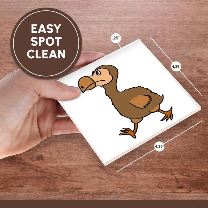 3dRose - Wholesale Coasters - 3dRose, Funny Dodo Bird Cartoon, Coaster6