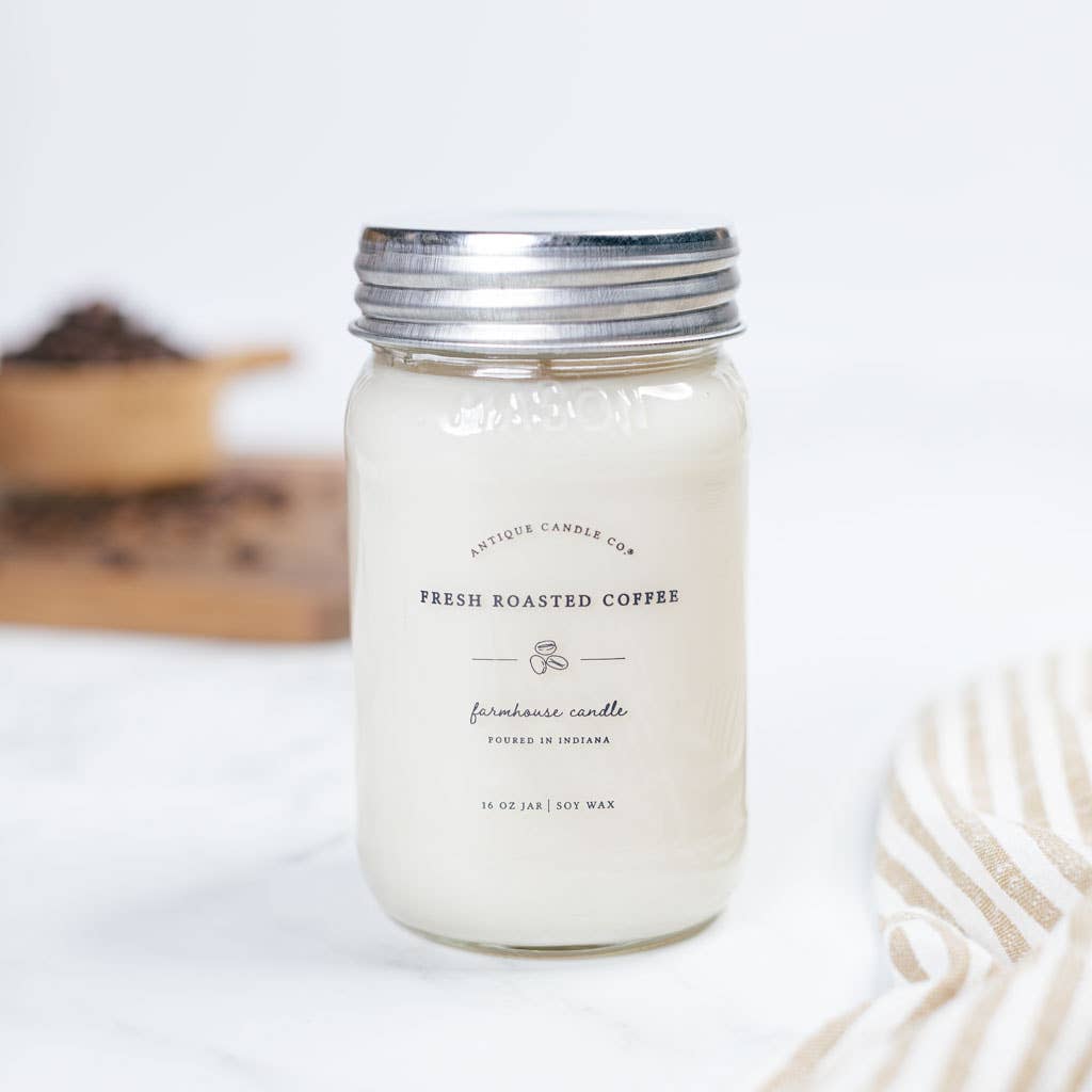 Antique Candle Co.® - Wholesale Jar/Filled Candle - Fresh Roasted Coffee - Soy Wax Mason Jar Candle3