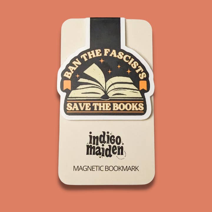 Indigo Maiden - Vendita all'ingrosso Segnalibro - Segnalibro magnetico Ban the Fascists Save the Books