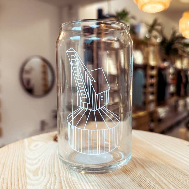 Canette en verre avec impression « Vieux Grue » pour la vente par cool people club