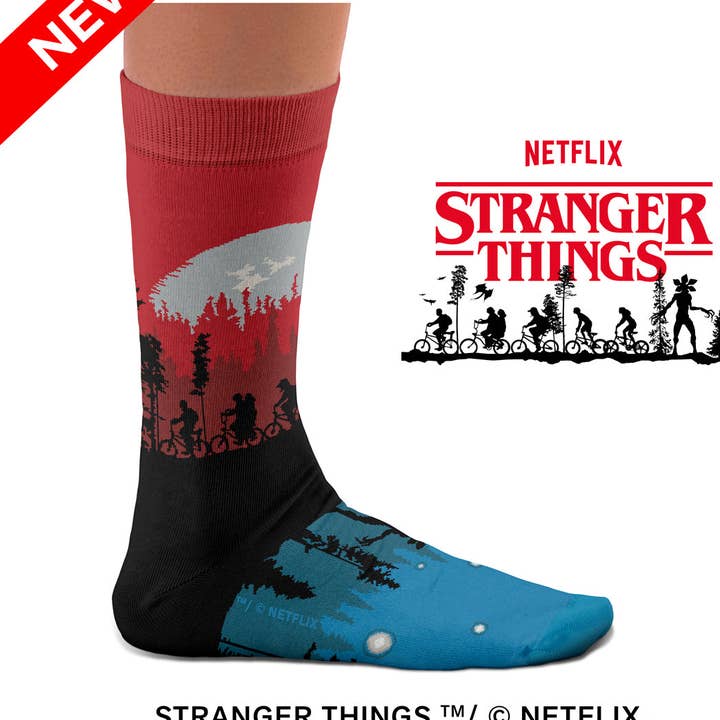 Stranger Things Upside Down Socks for wholesale by Sock Affairs