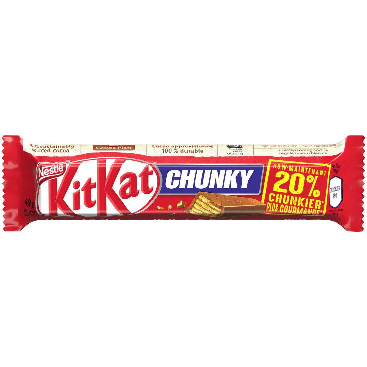 Echo Sales America - Wholesale Chocolate Bar - KitKat chunky, 49 g, Milk Chocolat – Nestlé 24ct0