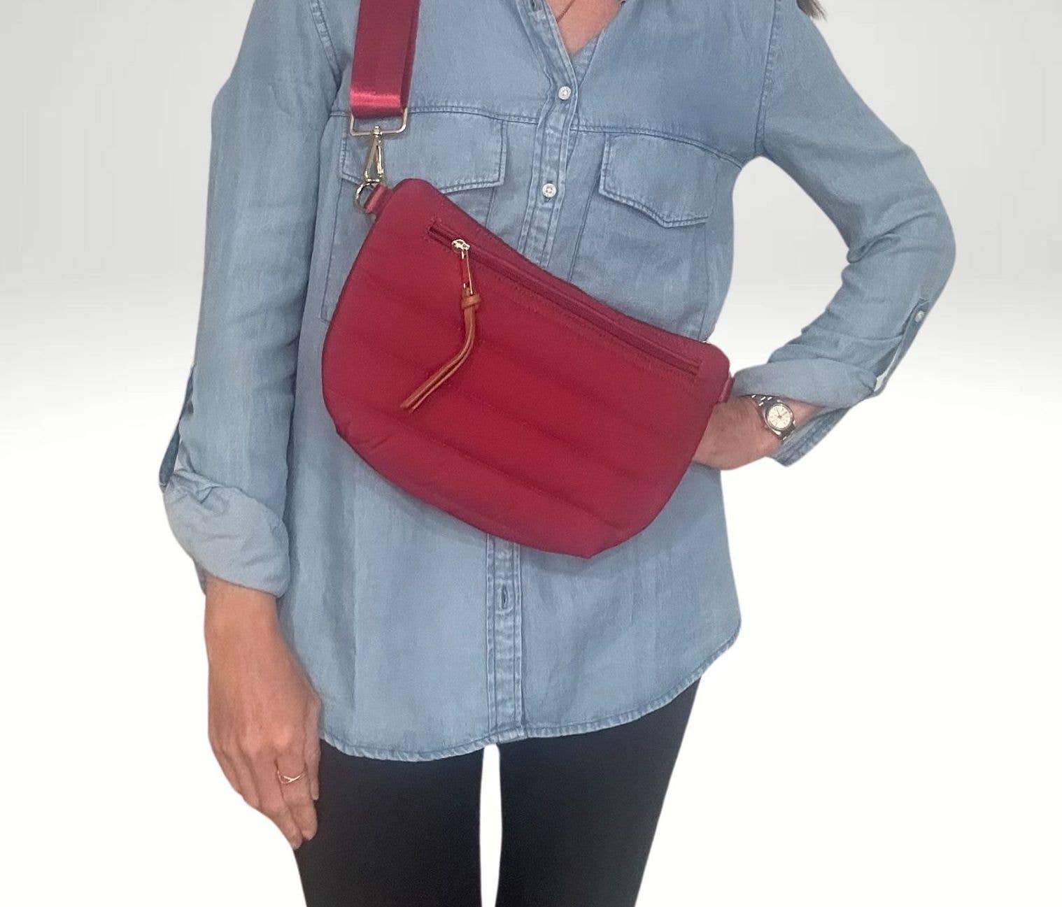 Thomas and Lee Company - Vente Sac ceinture – femme - Sac banane en nylon matelassé Addison11