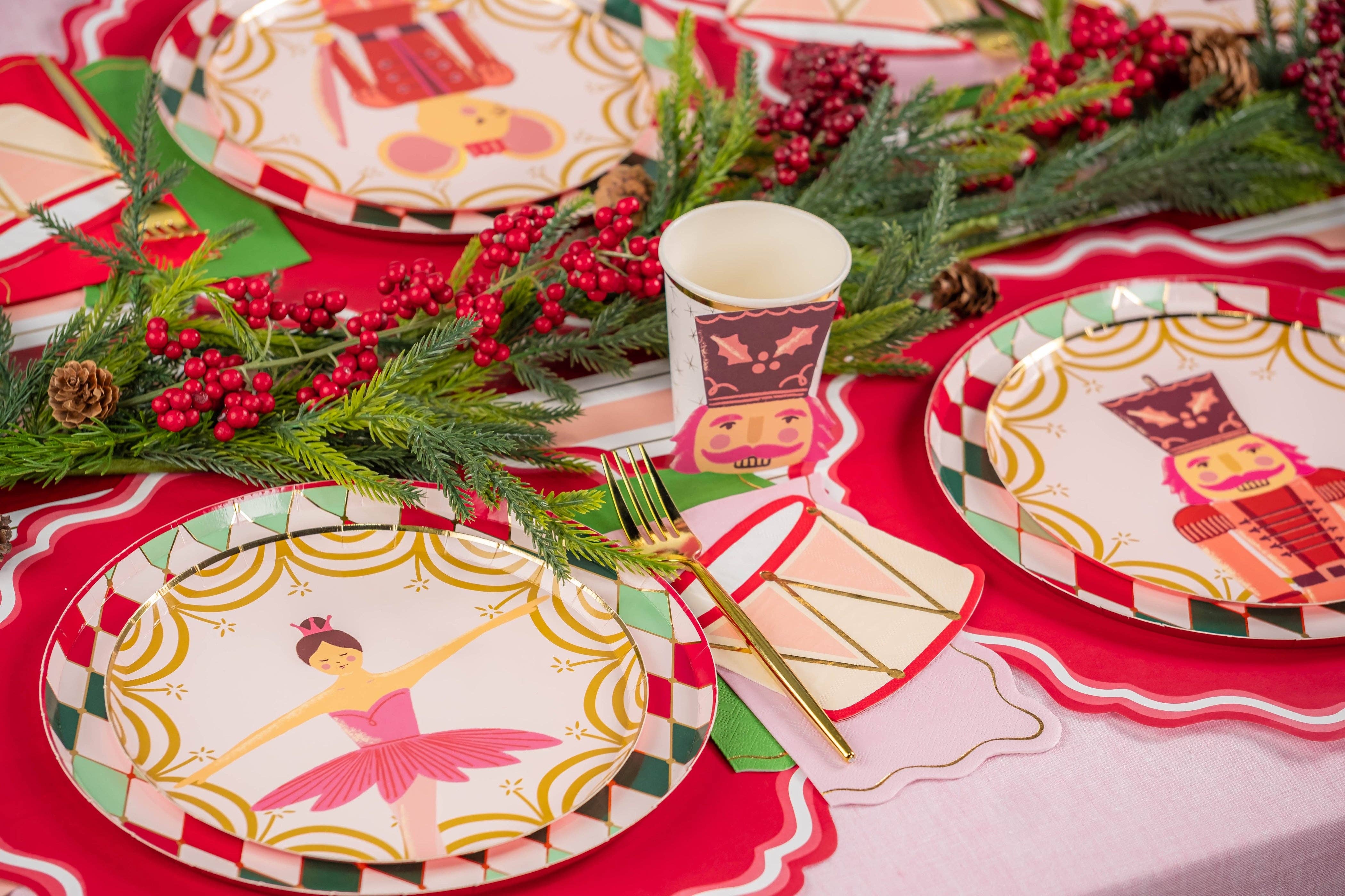 Gatherings by Curated Paperie - Wholesale Disposable Napkin - HOL25-CN7- Nutcracker Drum Napkins2