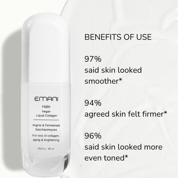 EMANI VEGAN COSMETICS - Wholesale Facial Serum/Concentrate - Halo Collagen Serum Argan +Saccharomyces3