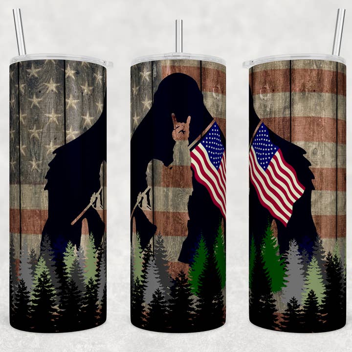 Drifting Dogwood Designs - Wholesale Insulated Mug/Tumbler - Big Foot Sasquatch Tumbler