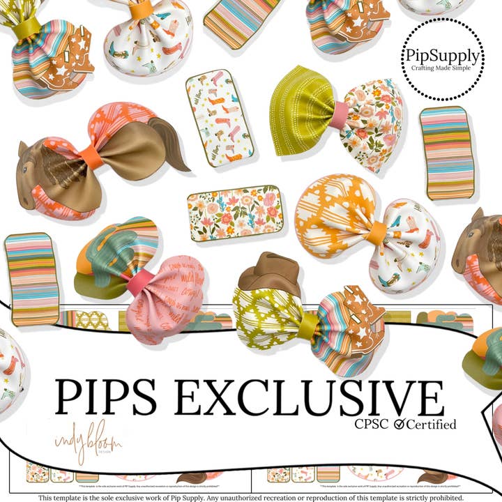 Woestijnbloem Kunstleer Doe-Het-Zelf Haarstrikken & Knutseluitknipsels voor wholesale door Pretty in Pink Bows